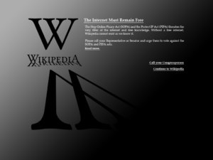 Wikipedia and SOPA