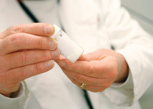 A vial of ProTransit NanoTherapy's proprietary antiparticles that will soon enter a clinical trial to test its effectiveness against preventing the kind of sun damage that often leads to skin cancer.