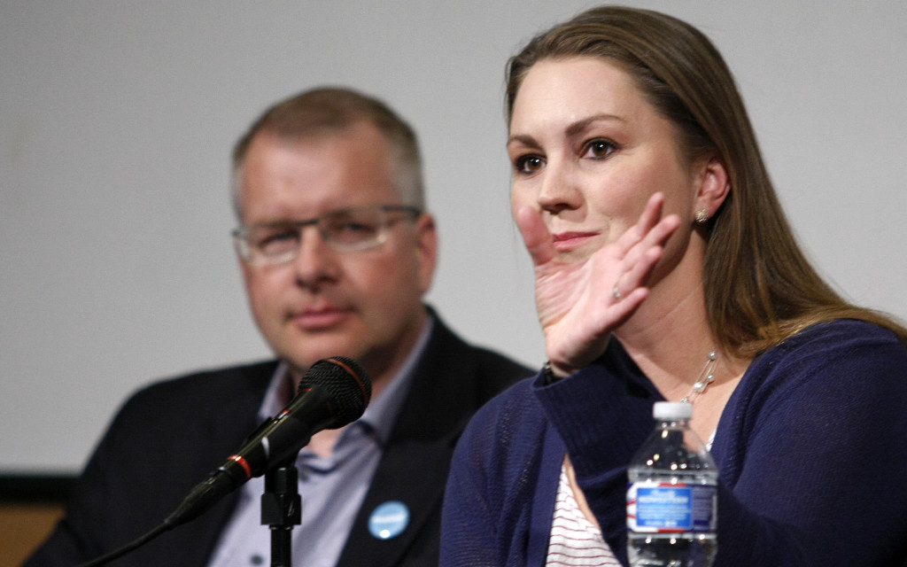 Shane Farritor, Ph.D. (left) and Lisa Michelle Eggen.