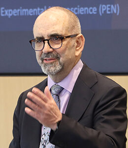 At the March 26, 2026, Morning Edition event at Catalyst Omaha, Howard Gendelman, MD—Chair of UNMC’s Department of Pharmacology and Experimental Neuroscience and Chief Science Officer at his startup, NeuralRegen—delivers a short presentation about the innovative therapies he and his company are developing for treating neurodegenerative diseases.