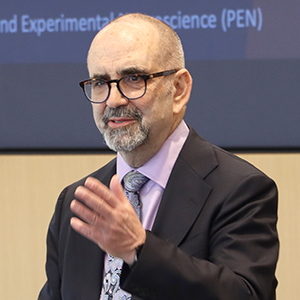 At the March 26, 2026, Morning Edition event at Catalyst Omaha, Howard Gendelman, MD—Chair of UNMC’s Department of Pharmacology and Experimental Neuroscience and Chief Science Officer at his startup, NeuralRegen—delivers a short presentation about the innovative therapies he and his company are developing for treating neurodegenerative diseases.