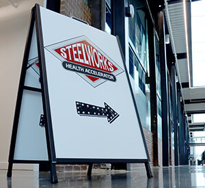 Steel Works Health Accelerator — Signage