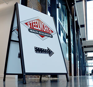 Steel Works Health Accelerator — Signage